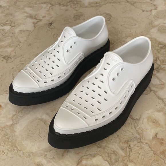 George X Native White Black Platform Creepers - Picture 3 of 15